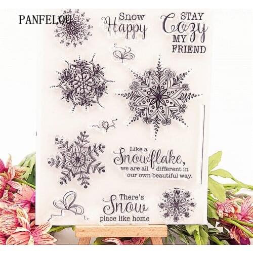 PANFELOU 13x18cm Easter Fireworks snow Transparent Silicone Rubber Clear Stamps cartoon Scrapbooking/DIY New year album