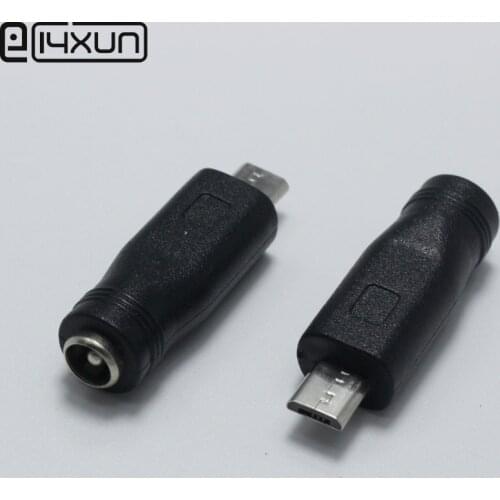 5.5 x 2.1 mm Female to Micro USB Male 5Pin DC Power Connector Adapter for V8 Android