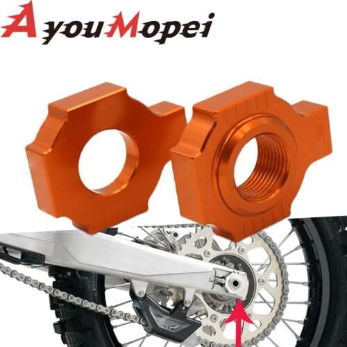 Rear Axle Block Chain Adjuster For SX SXF EXC EXCF XC XCF XCW XCFW For Husqvarna TE FE FC TC 85 125 200 250 350 450 501 530
