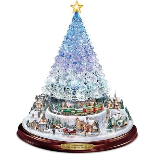 Christmas Tree Rotating Sculpture Decorations Paste Window Paste Stickers Christmas Decorations Winter Home Decoration