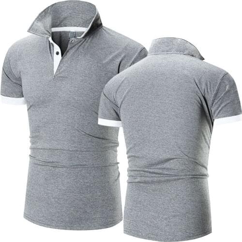 Mens Polo Shirts With Short Sleeve Summer Golf Shirts Mens Casual Slim Solid Color Business Clothes Luxury Men Tee