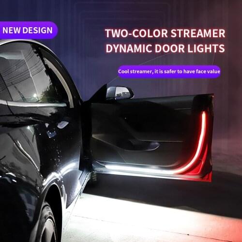 KKMOON Car Door Streamer Warning LED Lights Universal Modified Anti-collision Door Lamp Welcome Decor Lamp Strips Anti Collision