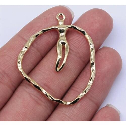 Tristana 8pcs 40x35mm KC Gold Color Geometry Charms Pendant For Jewelry Making Earring Making Accessories