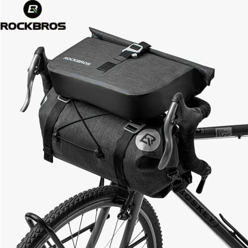 ROCKBROS Bicycle Bag Big Capacity Waterproof Front Tube Cycling Bag MTB Handlebar Bag Front Frame Trunk Pannier Bike Accessories