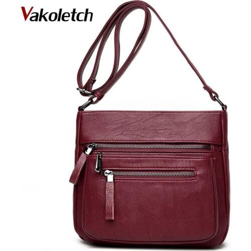 High Quality crossbody bags for women fashion 2020 Women Messenger shoulder Bag Sheepskin Casual Solid Zipper 4 Colors KL309