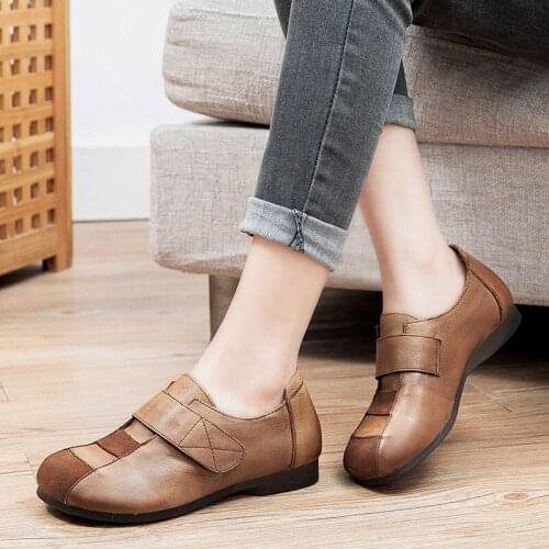YourSeason Spring Autumn Ladies Shoes 2021 Genuine Leather Hook Loop Handmade Concise Women Shallow Casual Flats