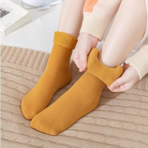 Womens Warm Sock Hosiery Women New Plush Winter Warmer Thicken Thermal Cashmere Snow Seamless Floor Sleeping Socks For Mens