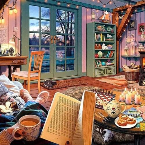 1000pcs Wooden Toys Jigsaw Puzzle Interactive Games For Adults And Children To Decorate Homes Warm Home Puzzles For Decoration