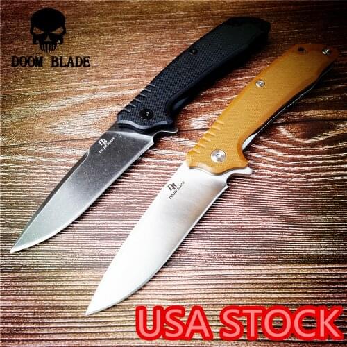 205mm 100% D2 Blade Ball Bearing Knives Folding Knife G10 Handle Knives Camping Survival Hunting Pocket Knife Tactical Knife EDC
