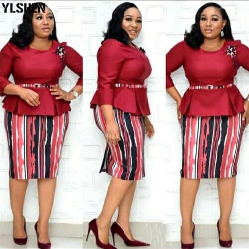 2XL-6XL African Dresses for Women Party Dashiki Print Fake Two Piece Robe African Clothes Plus Size Summer Africa Bodycon Dress