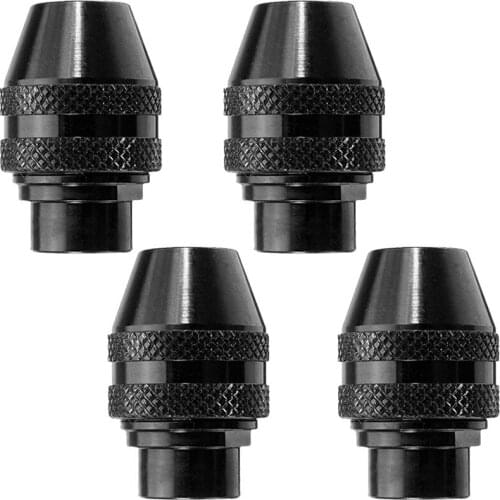 4 Pcs Quick Change Chuck Multifunction Universal Mini Keyless Drill Chuck for Dremel Electric Grinder Tool 0.4-3.2mm