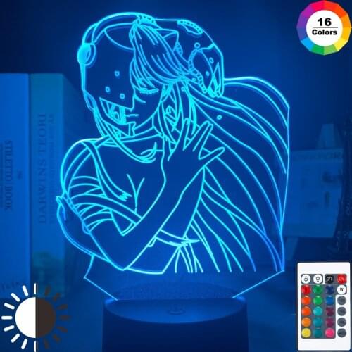 Acrylic Led Night Light Lamp Anime Elfen Lied Lucy Nyu Figure Desk 3D Lamp for Kids Child Room Decorative Nightlight Manga Gift