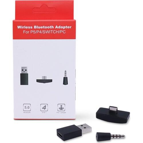 Wireless USB Type-C Bluetooth Adapter Audio Receiver VF Transmitter for Sony PS5 PS4 Console Switch TV Dock NS Lite PC Converter