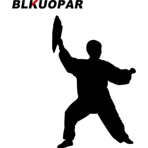 BLKUOPAR for Tai Chi Silhouette Car Stickers Personality Sunscreen Decals Trunk Skateboard Waterproof Occlusion Scratch Decor