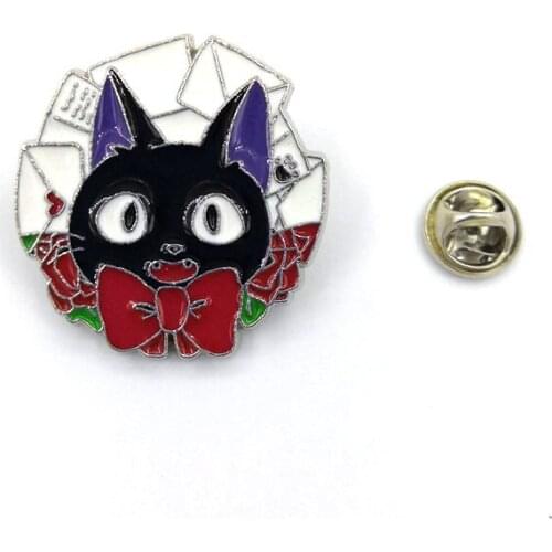 Kikis Delivery Service kids men women 90s funny cartoon backpack clothes diy decoration Enamel Brooches badge collar pins gifts