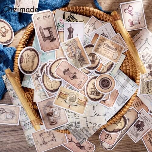 Chzimade Sewing Decorative Sticker Diy Junk Journal Scrapbooking Album Diary Happy Planner Stickers Handmade Crafts