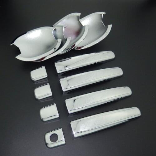For Peugeot 307 307CC 307SW 2003-2010 ABS Car Styling Chrome Side Door Handle Cover & Bowl CoversTrim Free Shipping