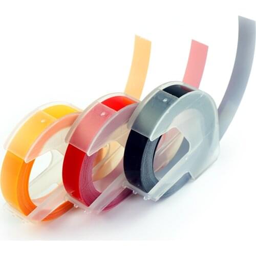 DYMO 3D 12mm 9mm White on Black Self-Adhesive Vinyl Embossing Tape for Organizer Xpress Pro Embossing Label Maker