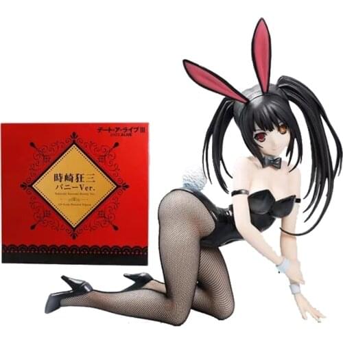 Freeing Date A Live Tokisaki Kurumi Action Figure Bunny Girl Anime PVC B-style Sexy Girl Figure Model Toys Collection Doll Gift
