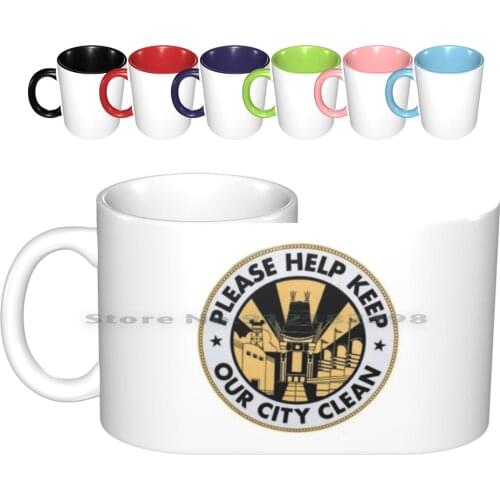 Hollywood Studios Trash Can Ceramic Mugs Coffee Cups Milk Tea Mug Hollywood Studios Hollywood World Walt Orlando Creative