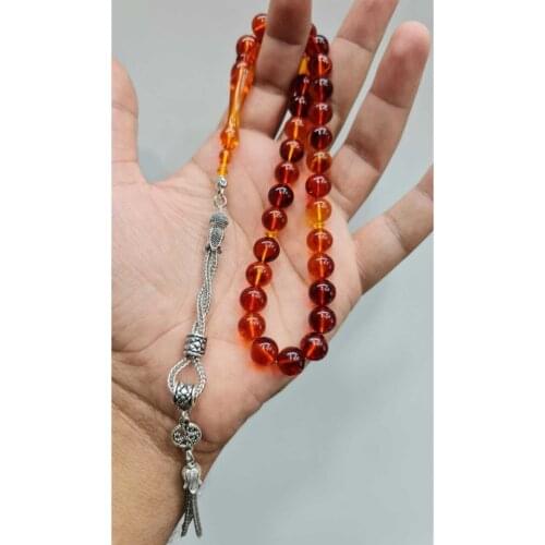 Islamic Tasbih Muslim Rosary Beads 33 Prayer Rosary For Men Bracelet For Men Accessory amber oltu amber stone Handmade Turkey