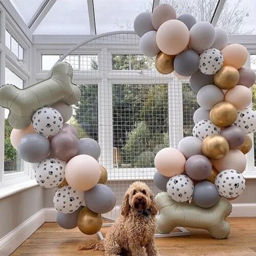 54pcs/lot Pets Dog Paw Latex Balloons Animal Birthday Party Decoration Helium Globos Supplies Kids Toys Ball Inflatable Ballons