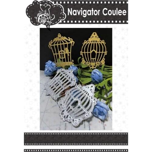 Metal cutting mold bird 2 bird cage graffiti scrapbook craft stamp background decorative paper card making new design in 2021
