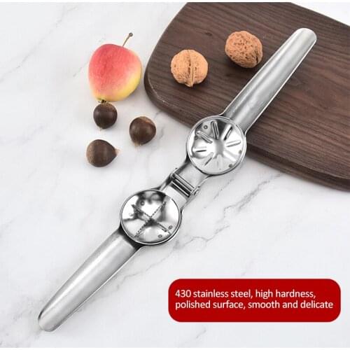 Stainless Steel 2 in 1 Quick Chestnut Clip Walnut Pliers Metal Nut Cracker Sheller Nut Opener Kitchen Tools Cutter Gadgets