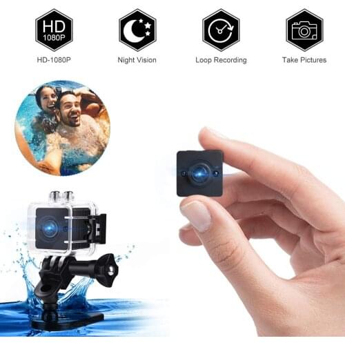 Mini Camera, Waterproof Portable Camera, 1080P HD Nanny Cam - Security Camera for Home/ Surfing/ Snorkeling/ Biking/ Camping