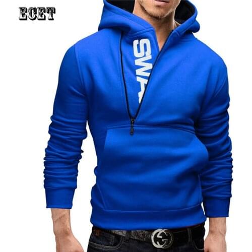 Mens Hoodie Spring and Autumn New Fashion Zipper Neckline Casual Top Jogger Plus Size Brand Casual Mens Sportswear