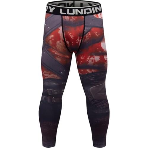 Male Design Jogging Leggings Men Digital Printing Jiu Jitsu Training Sport Pants