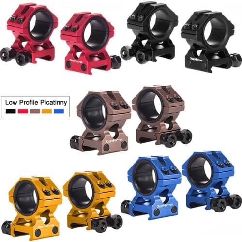 Low Profile Picatinny Scope Mount 25.4MM / 30MM Dual Rings Fully CNC Process Picatinny Weave Rail Adapter Hunting Accessories