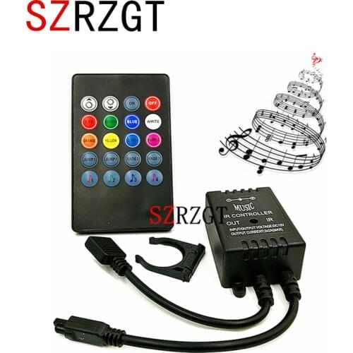 New 20 Key Music IR Controller Black Sound Sensor Remote For RGB LED Strip High Quality