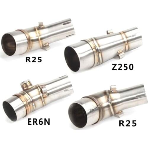 Racing Motorcycle Exhaust Link Middle Pipe Interface Tube for ER6N R25 Z250 Z250SL Exhaust Muffler Pipe Escap Adapter