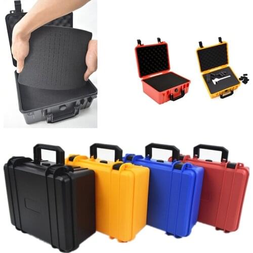 Portable Toolbox Protective Safety Instrument Tool Box ABS Plastic Storage Sealed Tool Case Thickened Shockproof Box w Sponge