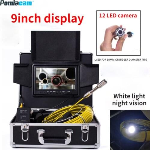 WP90A 9" Monitor 20/50/100M Pipe Inspection Video Camera,IP68 HD 1000TVL Drain Sewer Pipeline Industrial Endoscope System