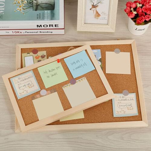 Simple Practical Bulletin Notice Cork Boards Modern DIY Easy Install Wooden Hanging Pictures Display Board Wall Frame Decor