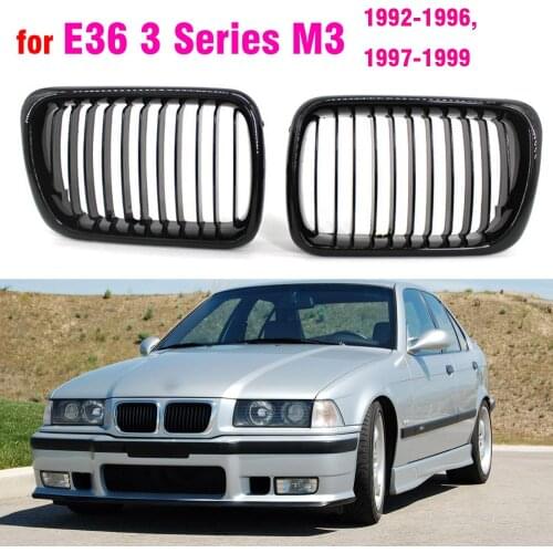 BLACK E36 Grille ABS Front Replacement Hood Kidney Grill For BMW E36 1997 1998 1999 for BMW 318i 323i 325i 320i 328i