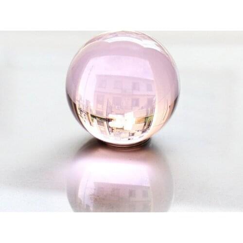 Pink Lens Ball Crystal Ball Clear Glass Photography Artificial Cristal Ball Globe Hot Sale Home Decor Clear Glass Crystal Ball