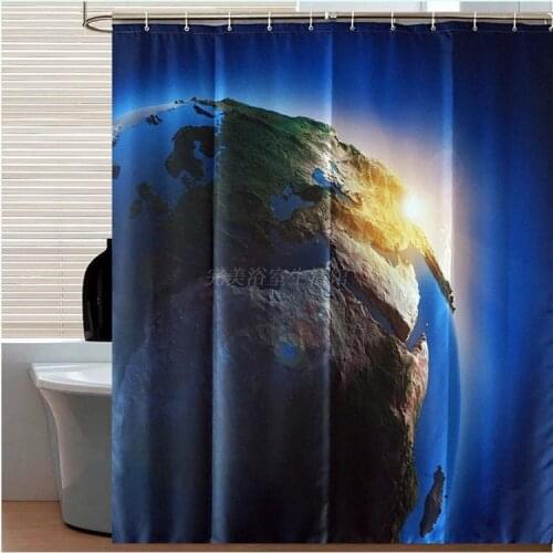 Creation of light partition Personalized Shower Curtain Waterproof Polyester Fabric bath room Curtain 180CM*180CM vivid deor