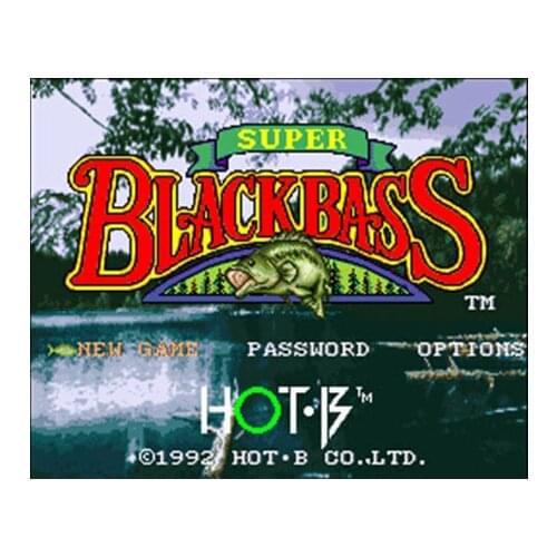 Super Black Bass NTSC Version 16 Bit 46 Pin Big Gray Game Card For USA Game Players