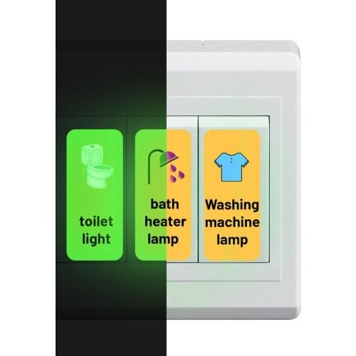 Luminous Switch Sticker Fluorescent PVC Mural Art Decor Glow in the Dark Switch Panel Button Sticker Indicating Strip Home Decor