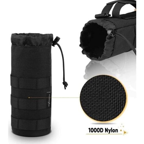 Tactical Molle Water Bottle Bag Pouch Upgraded Travel Holder Sport Bag Outdoor Hydration For Camping Hiking Fishing Bags
