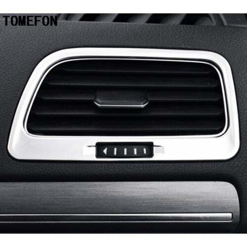 TOMEFON For Volkwagen Golf 7 MK 7 2013 2014 2015 Car Center Console Air Conditioning Vent Cover Outlet Panel Matte Trim 6pcs