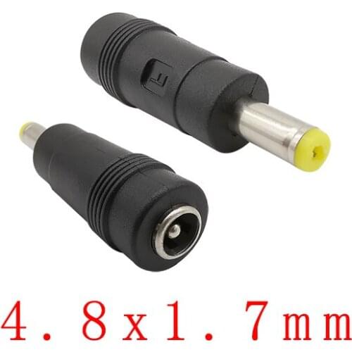 10Pcs DC Power Plug Adapter DC 5.5x2.1mm Female to DC 4.8x1.7mm Male DC Connector Conversion Head for Electrical Socket Notebook