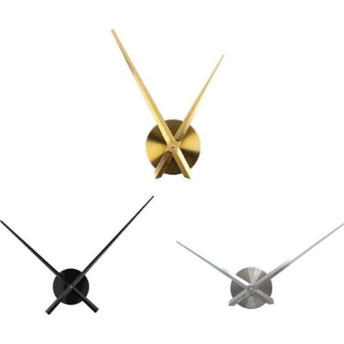 12cm Metal Needles Round Wall Clock 3D DIY Silent Large Quartz Clock for Bedroom T8WB
