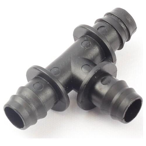 20pcs DN16 Barbed Tee Connectors Micro Irrigation Hose Fittings For 16 PE Water Pipe Garden Hose