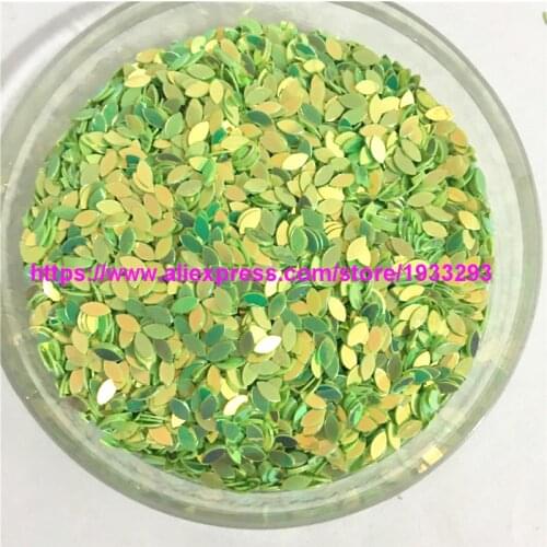 30g(3000pcs)/50g(8000pcs) 2*4mm Flat Brilliant Light Green Horse eyes loose sequins Paillette Craft For Nail Beauty ,DIy Design