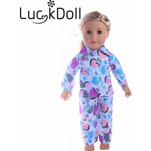 4 New arriving hand-made pajamas For 18 inch doll,Children best Birthday (Only clothes)