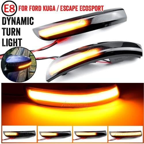 For Ford Escape Kuga II EcoSport 2013 - 2019 Car Accessories Dynamic LED Side Rearview Mirror Turn Signal Light Indicator